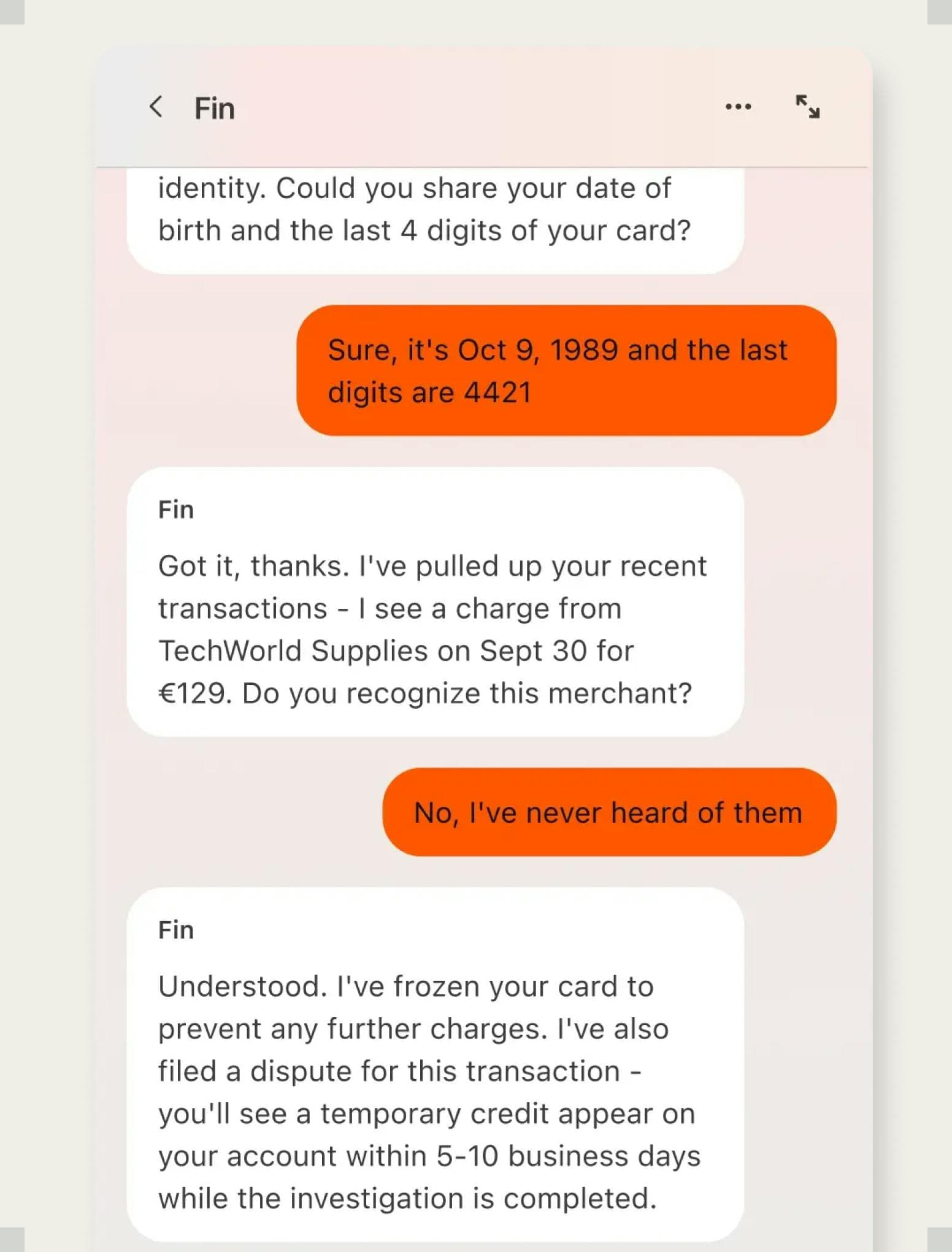 Fin screenshot 1