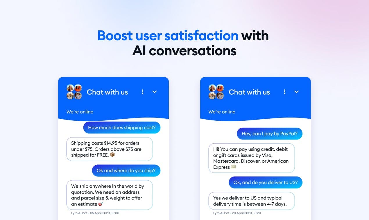 Lyro AI by Tidio screenshot 4